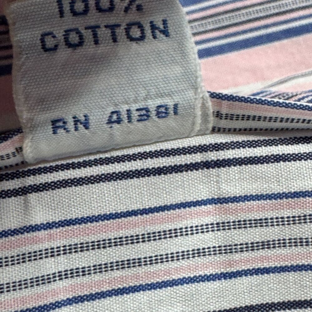 Ralph Lauren Classic Fit Striped Button-Down Shirt Men 15.5 Pink Blue - Picture 9 of 13